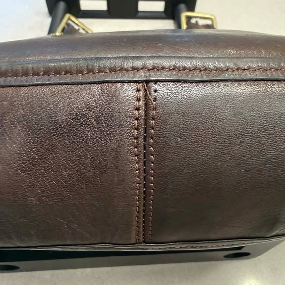 👜 COACH Cashin Vintage NYC Crescent Metal Tag Beautifully Textured Mocha 9235 - Picture 12 of 16